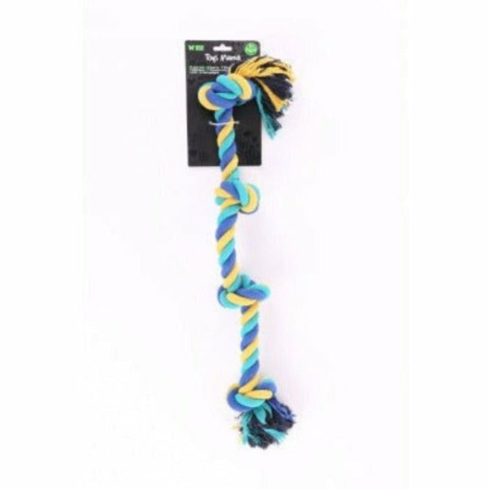 Lot de 4 cordes 4 nœuds pour chiens coloris suivant disponibilité