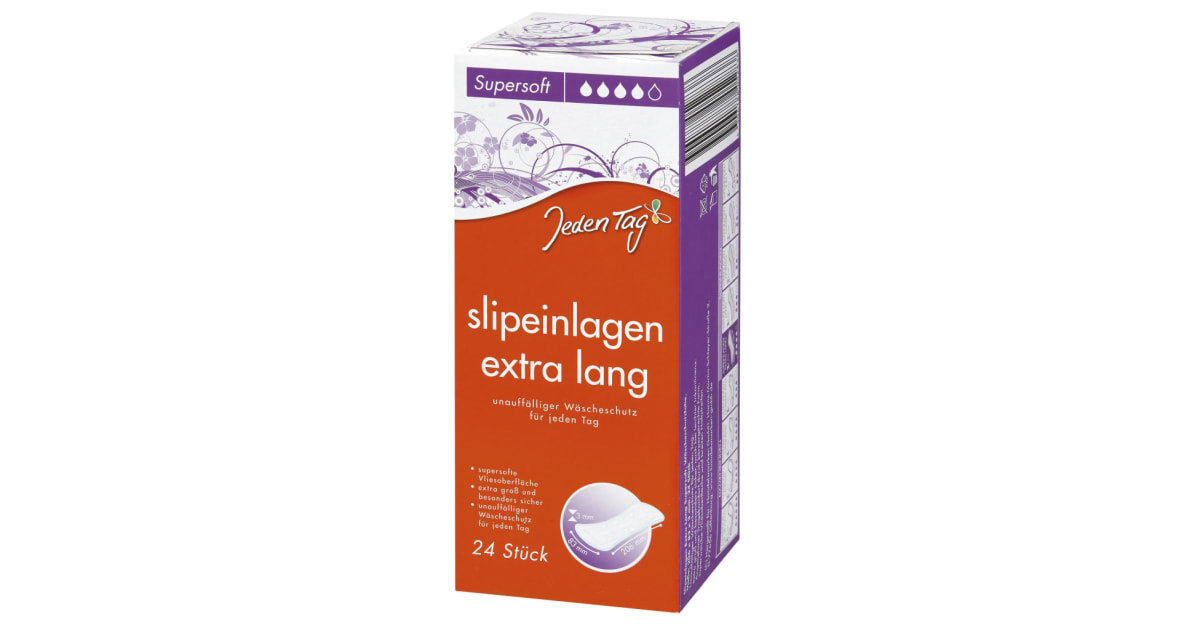 Jeden Tag Slipeinlagen Extra Lang 24er-Packung