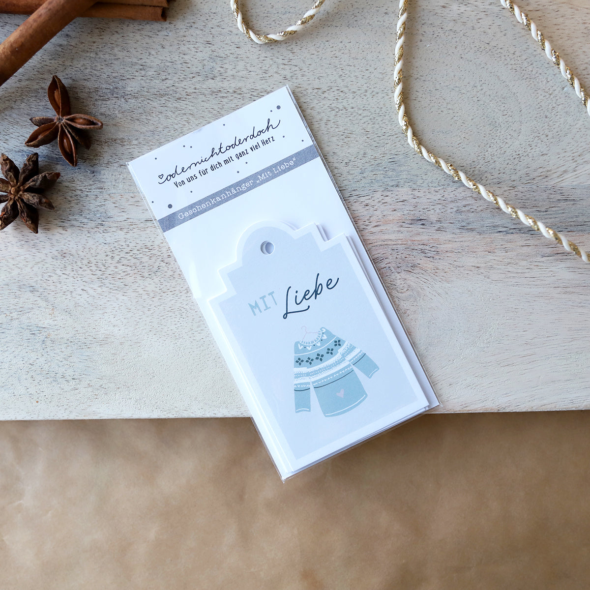 Geschenkanhänger „Mit Liebe