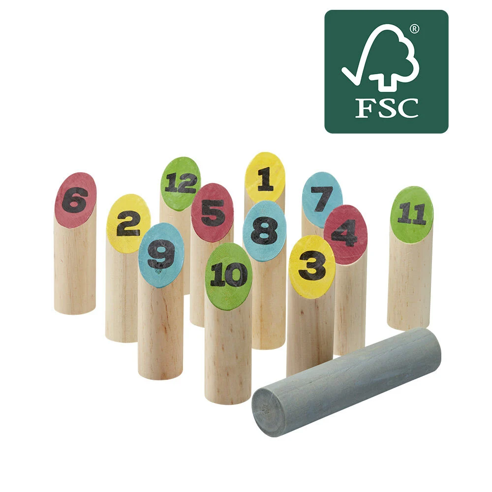Jeu de quilles finlandaises en bois