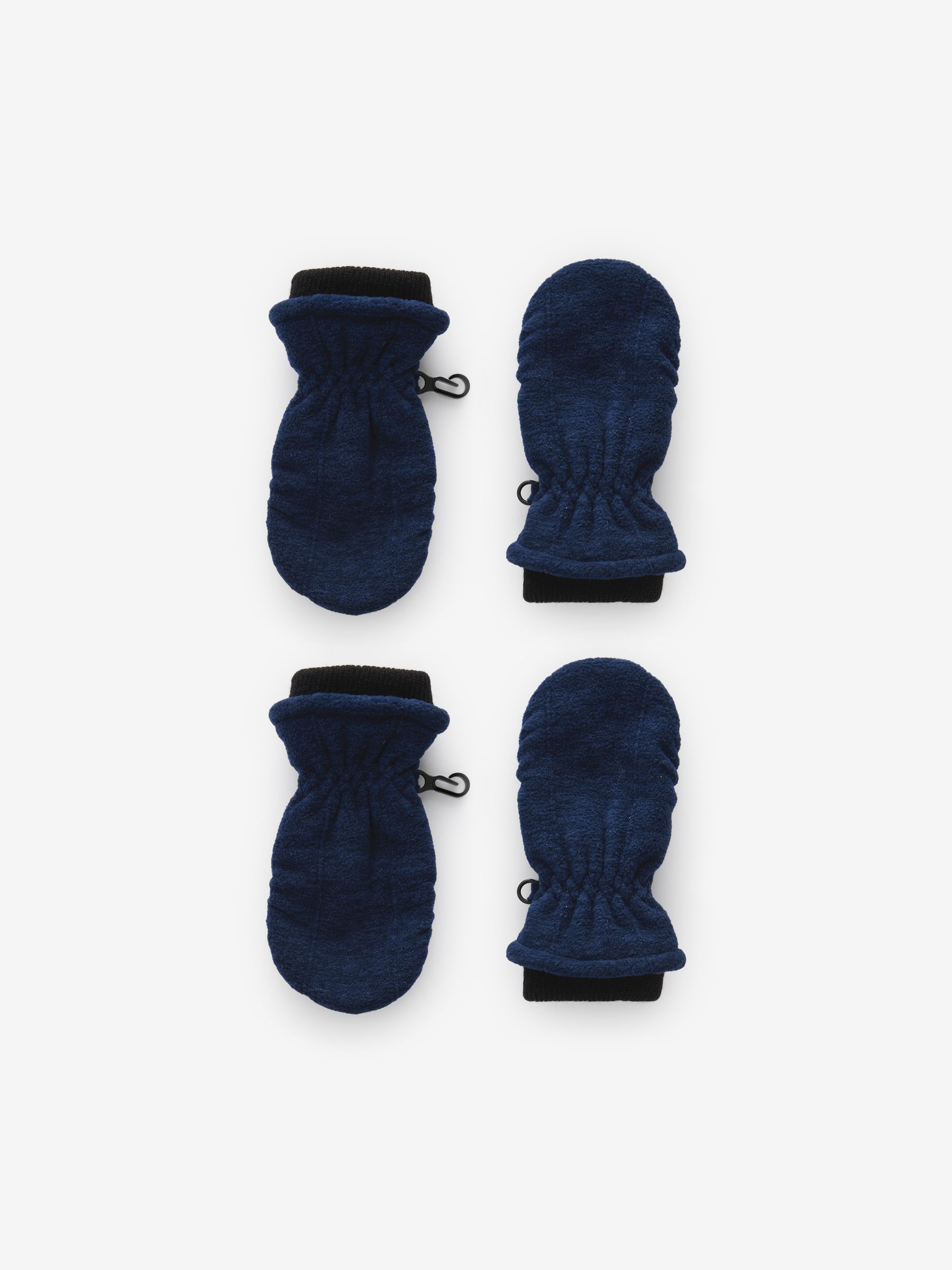 Gemêleerd marineblauw - Verpakking van 2 fleece wanten (3mnd -6jr)