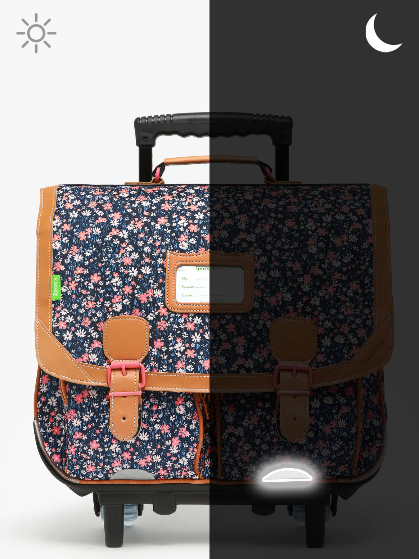 Cartable  roulettes 2 compartiments TANN'S