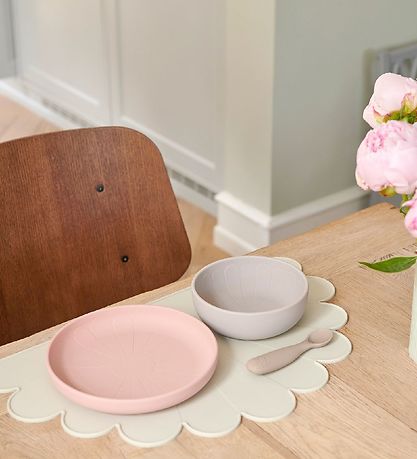 Cam Cam Tallerkener - Silikone - 2-pak - Blåmst - Rose Mix