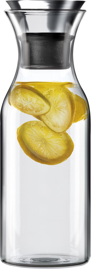 Eva Solo K. karaffel 1,0 l. u. dragt Transparent & sølv