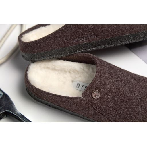 Birkenstock Zermatt Shearling Wool Hjemmesko, Mocha, 39