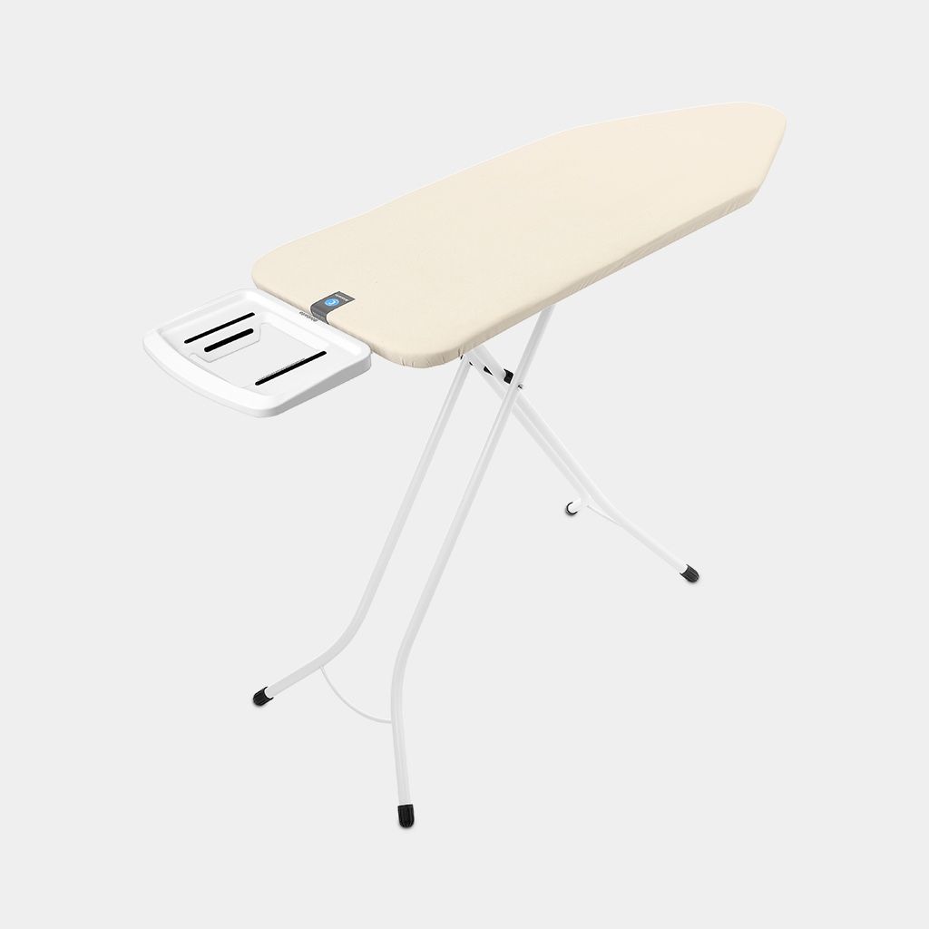 Strijkplank C, 124x45 cm, solide strijkerhouder - Ecru