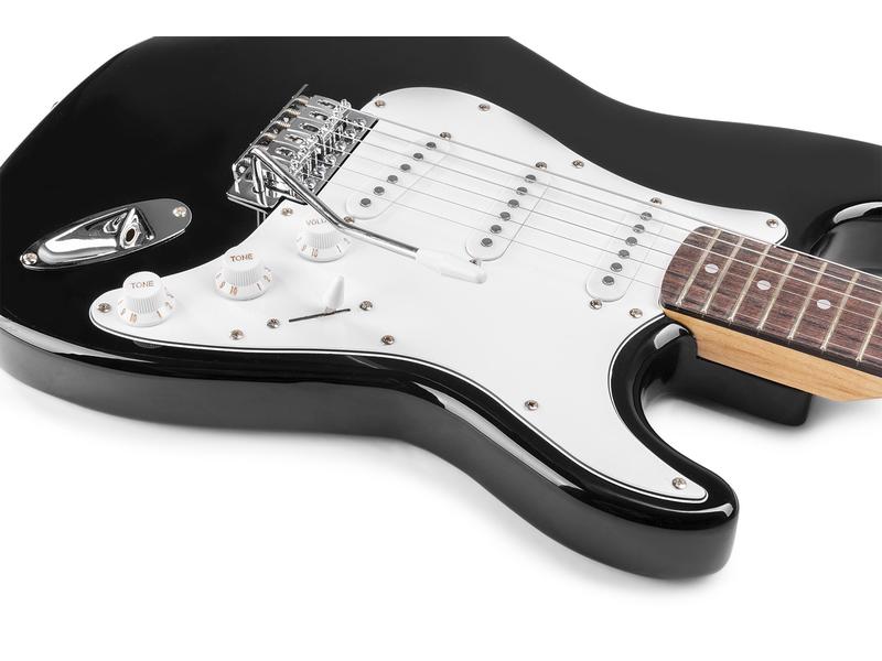 MAX E-Gitarre GigKit Schwarz E-Gitarre mit Zubehör