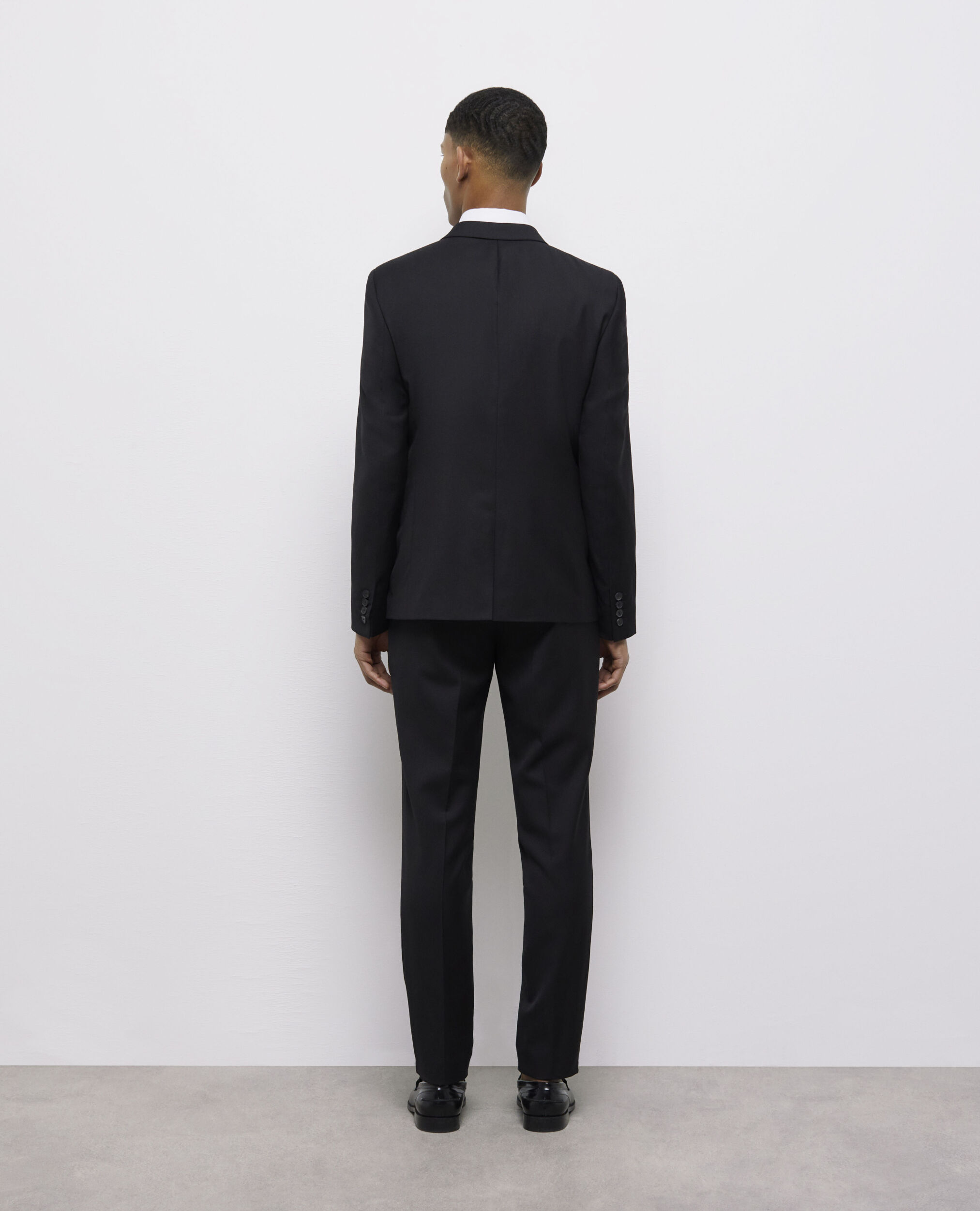 Veste de costume en laine noire