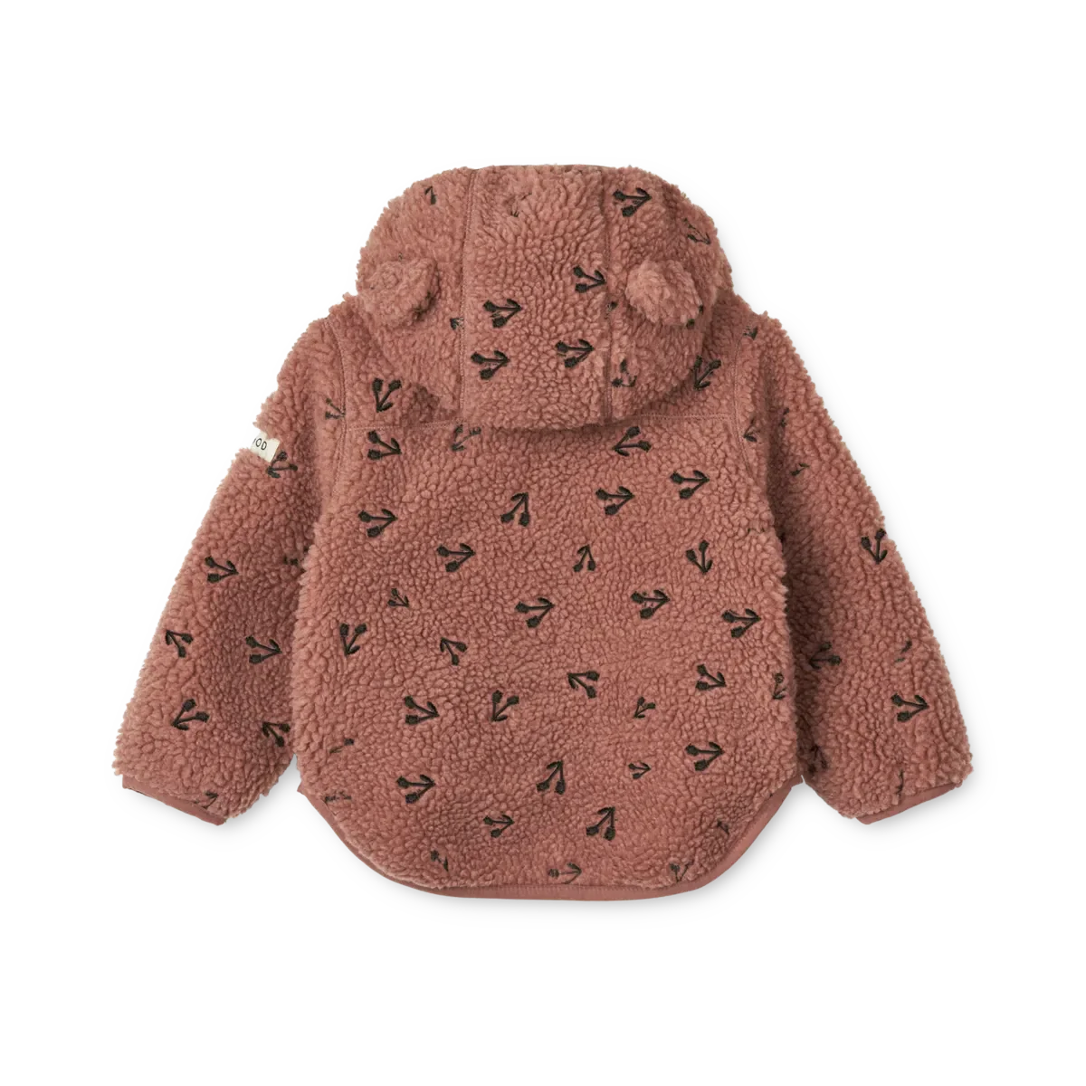 Liewood Mara Pile Jacket With Ears cherries dark rosetta