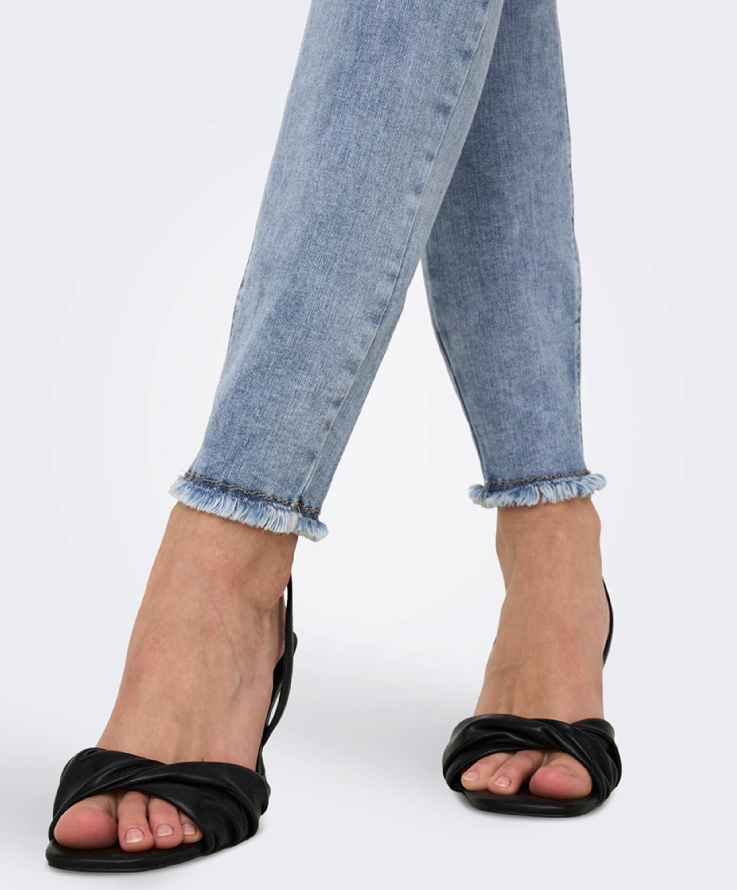 Only ONLBLUSH MID SK ANK RAW DNM REA694 dames jeans blauw