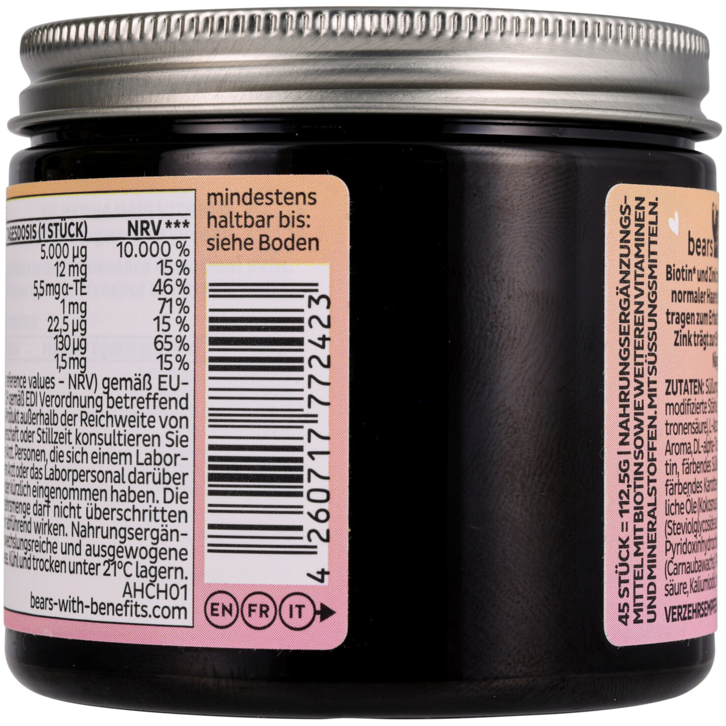 Bears with Benefits Biotin Vitamin 45 Stück