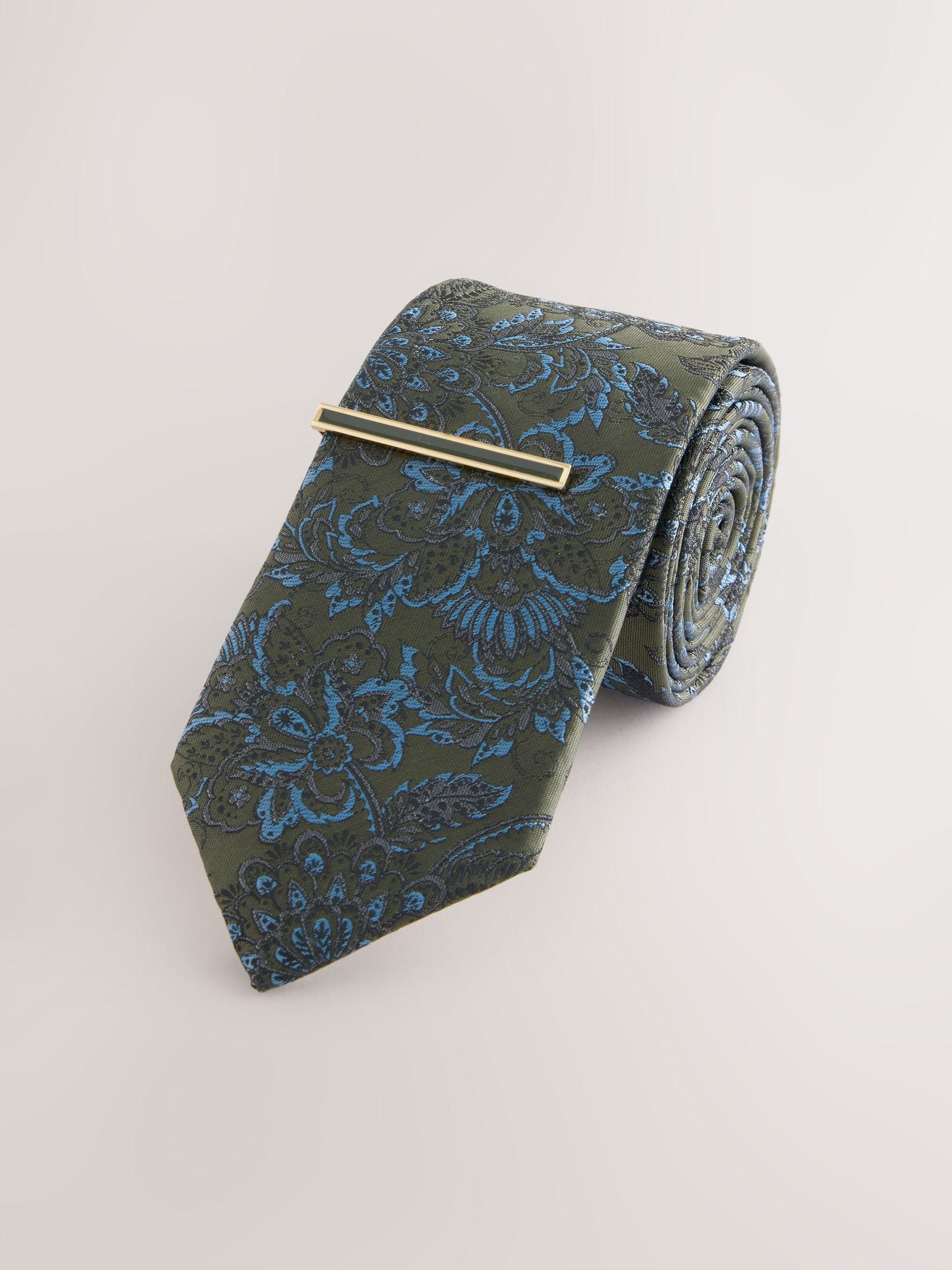 Groen - Design stropdas en clip