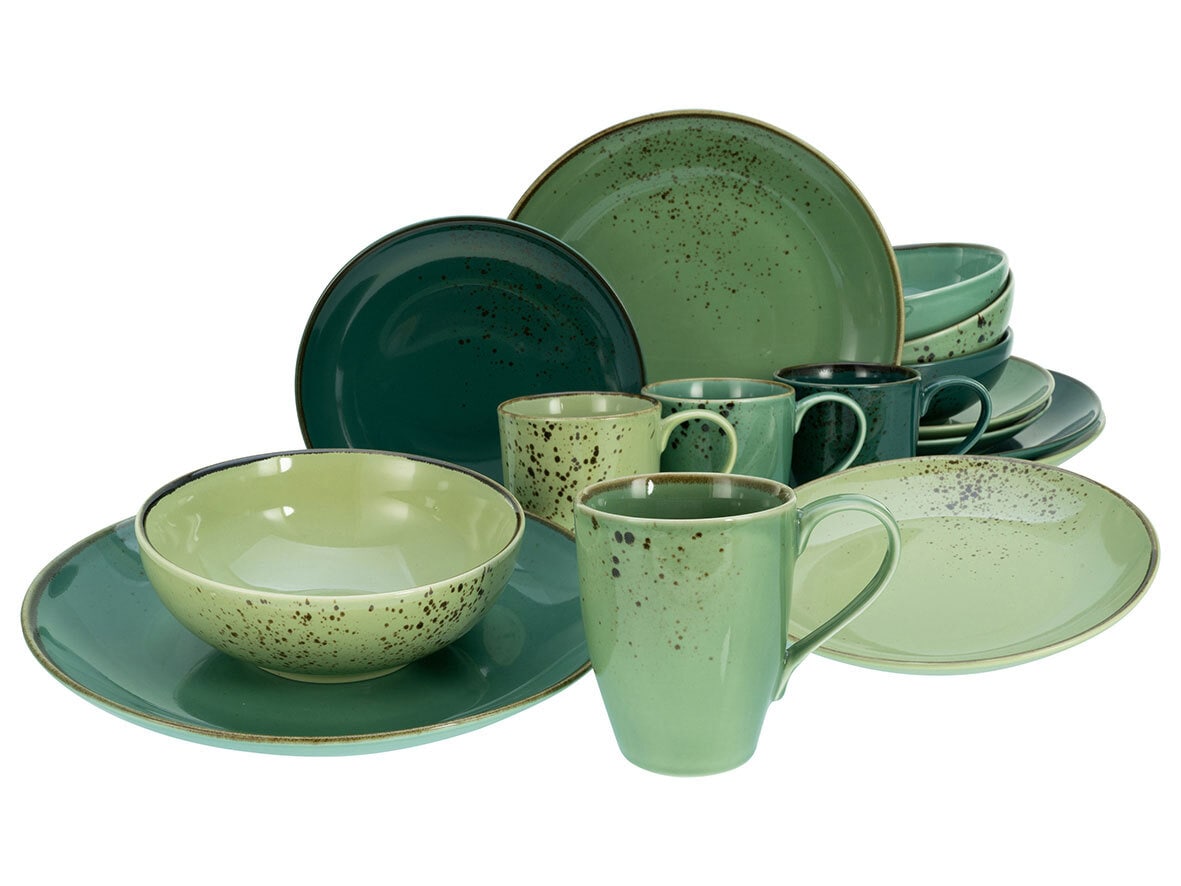 CreaTable Kombiservice NATURE COLLECTION GREEN LIFE 16-teilig grün