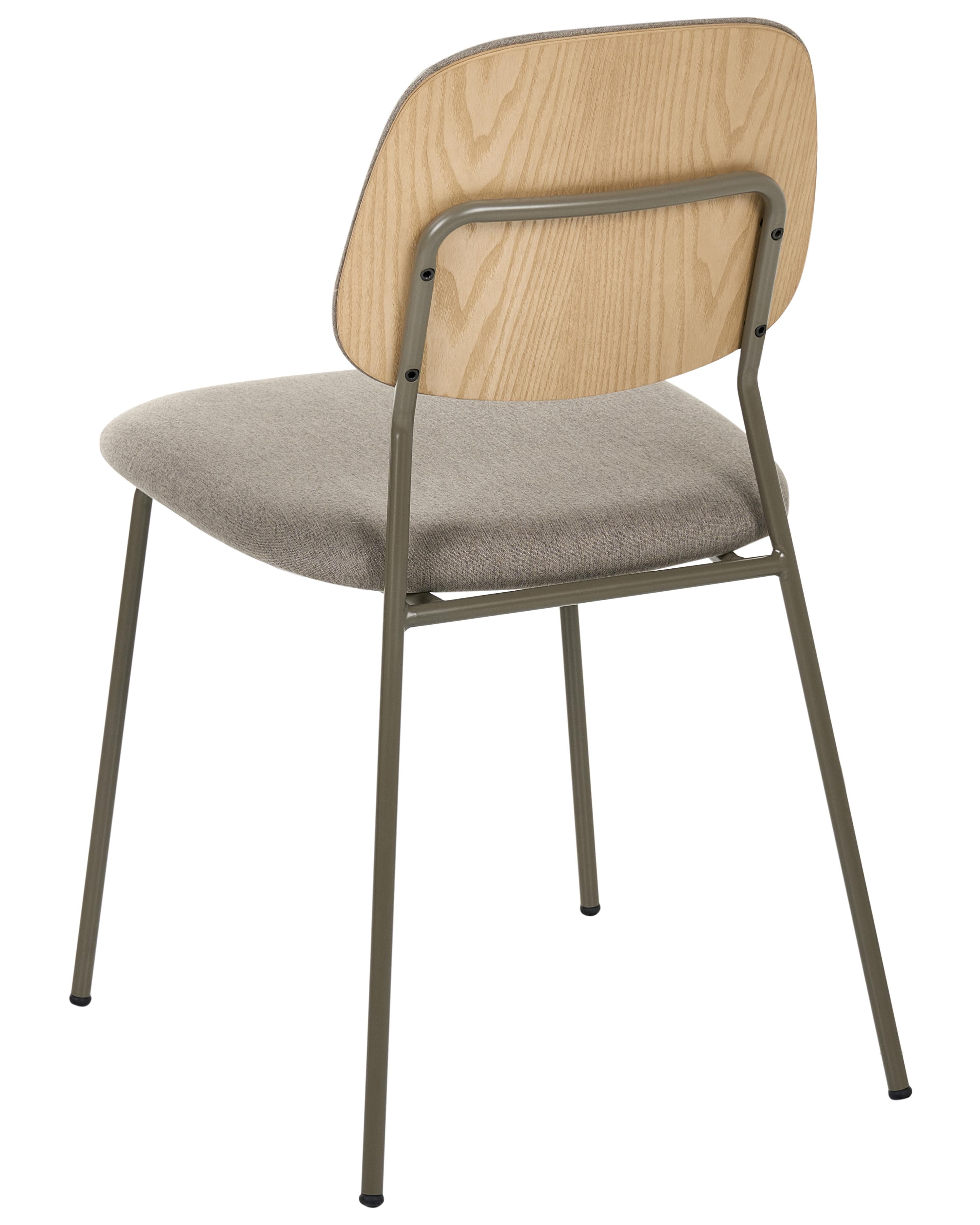 Set van 4 eetkamerstoelen RILEY Stof Taupe