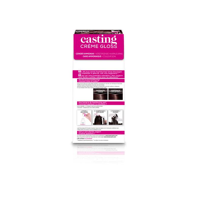 L'Oréal Paris Casting Crème Gloss Haarverf 415 Iced Chestnut Midden Kastanjebruin