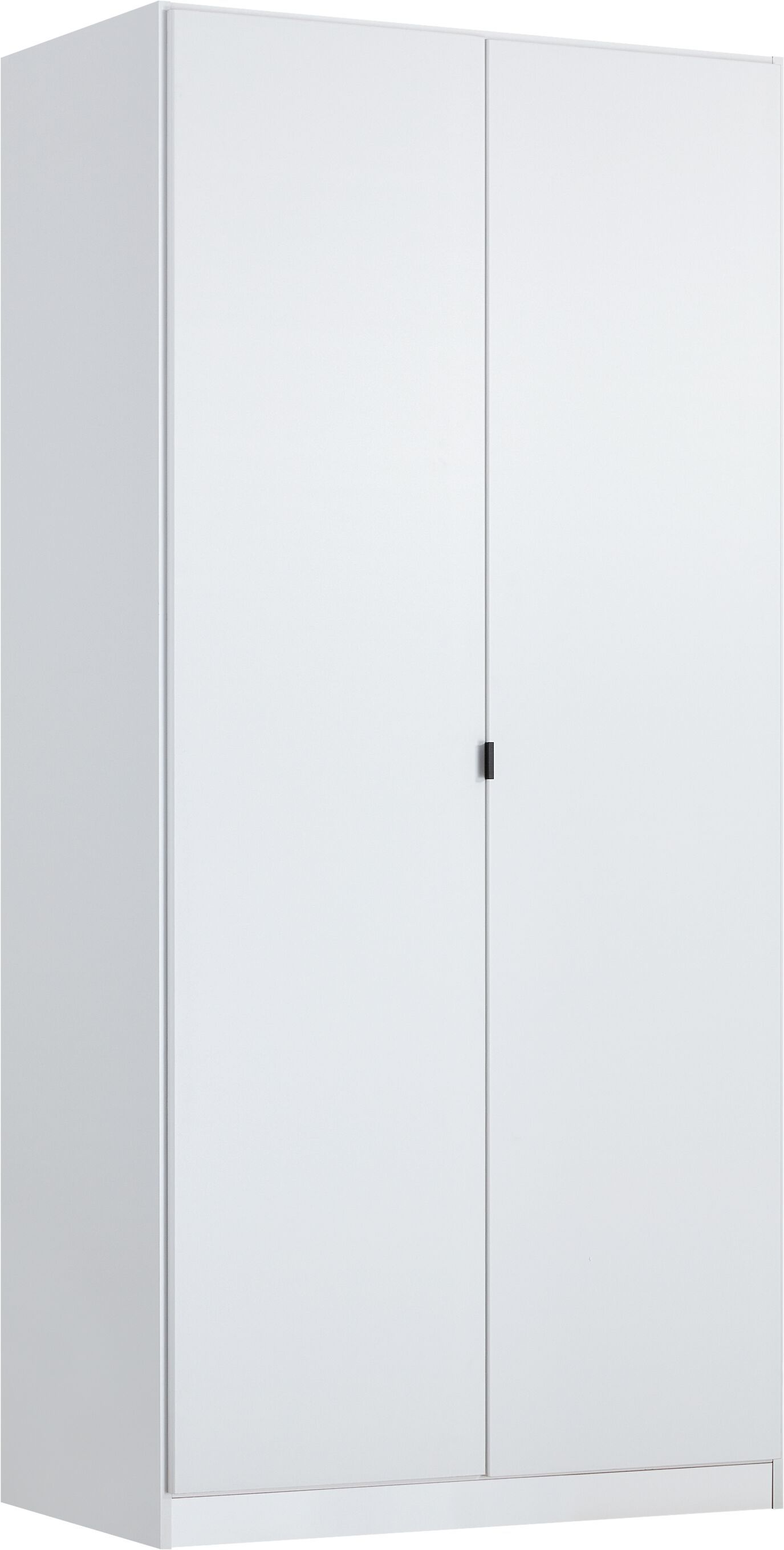 LEON Drehtürenschrank - Weiss / B: 91.0 cm x T: 54.0 cm x H: 197.0 cm