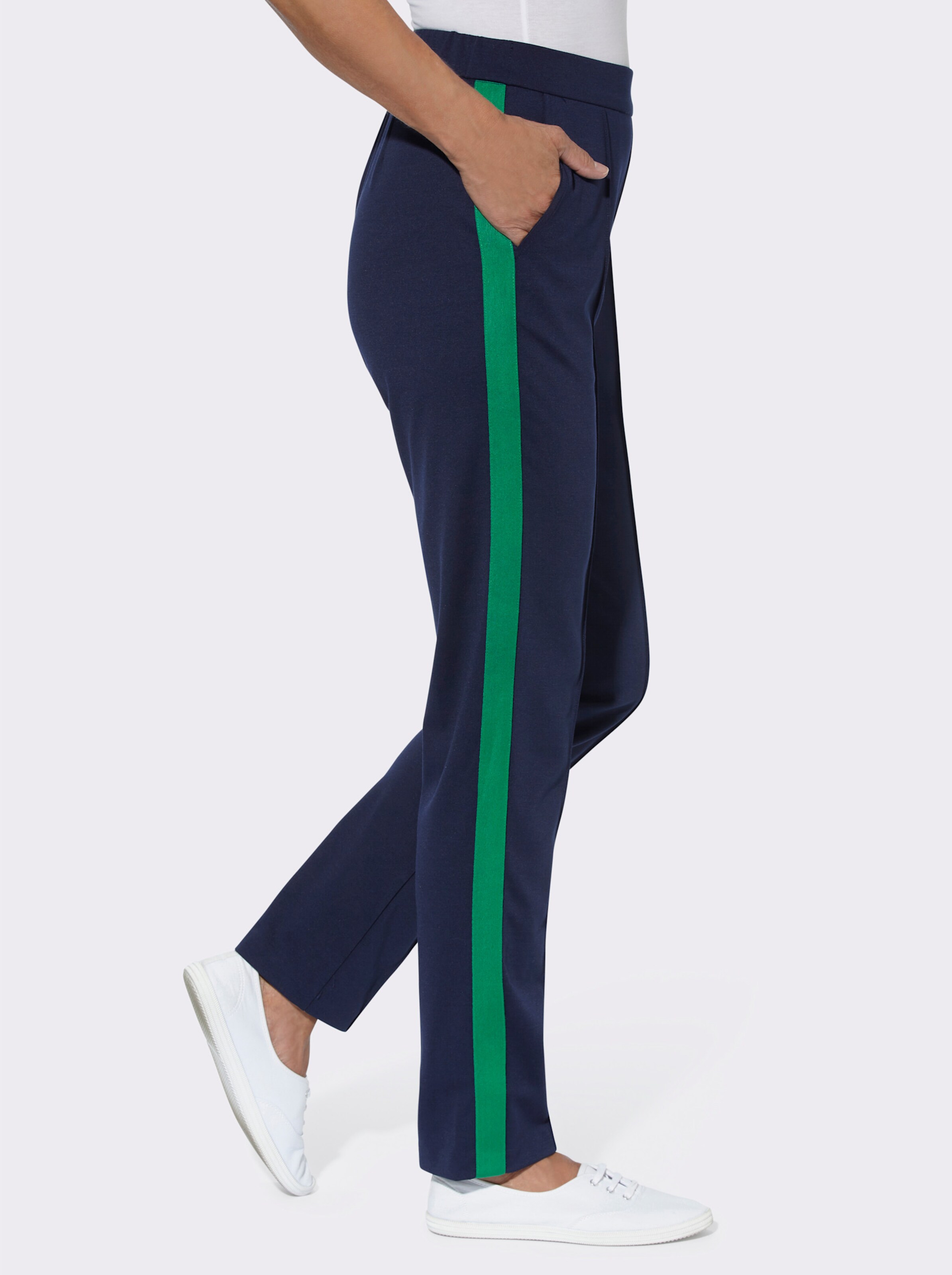 Jerseyhose mit Galonstreifen