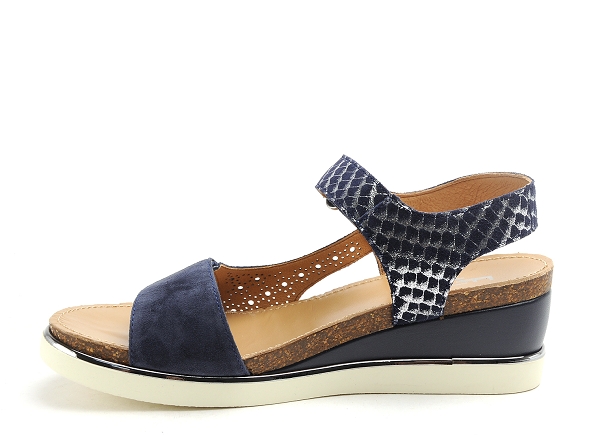 Fugitive nu pieds talons femme nenufar bleu