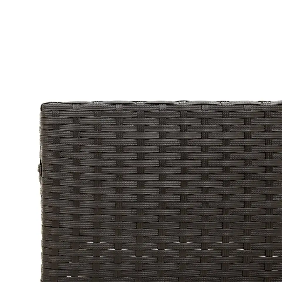 vidaXL - loungeset - Zwart - Poly rattan