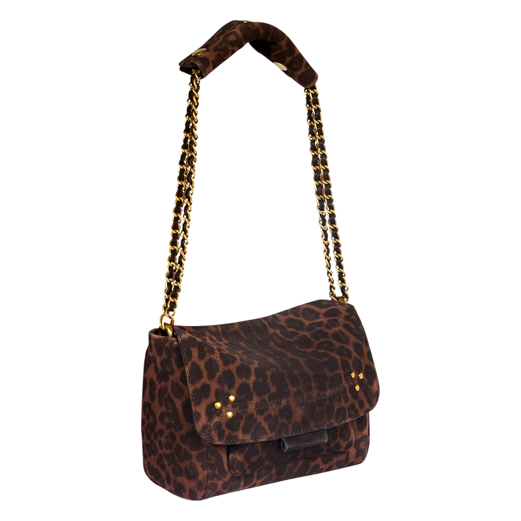 LULU S - Sac bandoulière à imprimé léopard| Marron