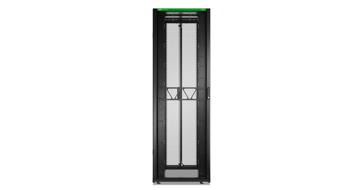 APCNetShelter SX AR3388B2, Gen 2, 52U server rack  (Zwart/groen, 2436H x 800B x 1200D mm, met zijkanten)