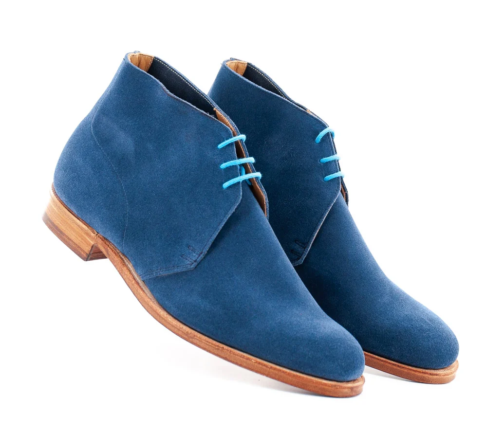 CROCKETT AND JONES - CHUKKA FANTAISIE MIDBLUE