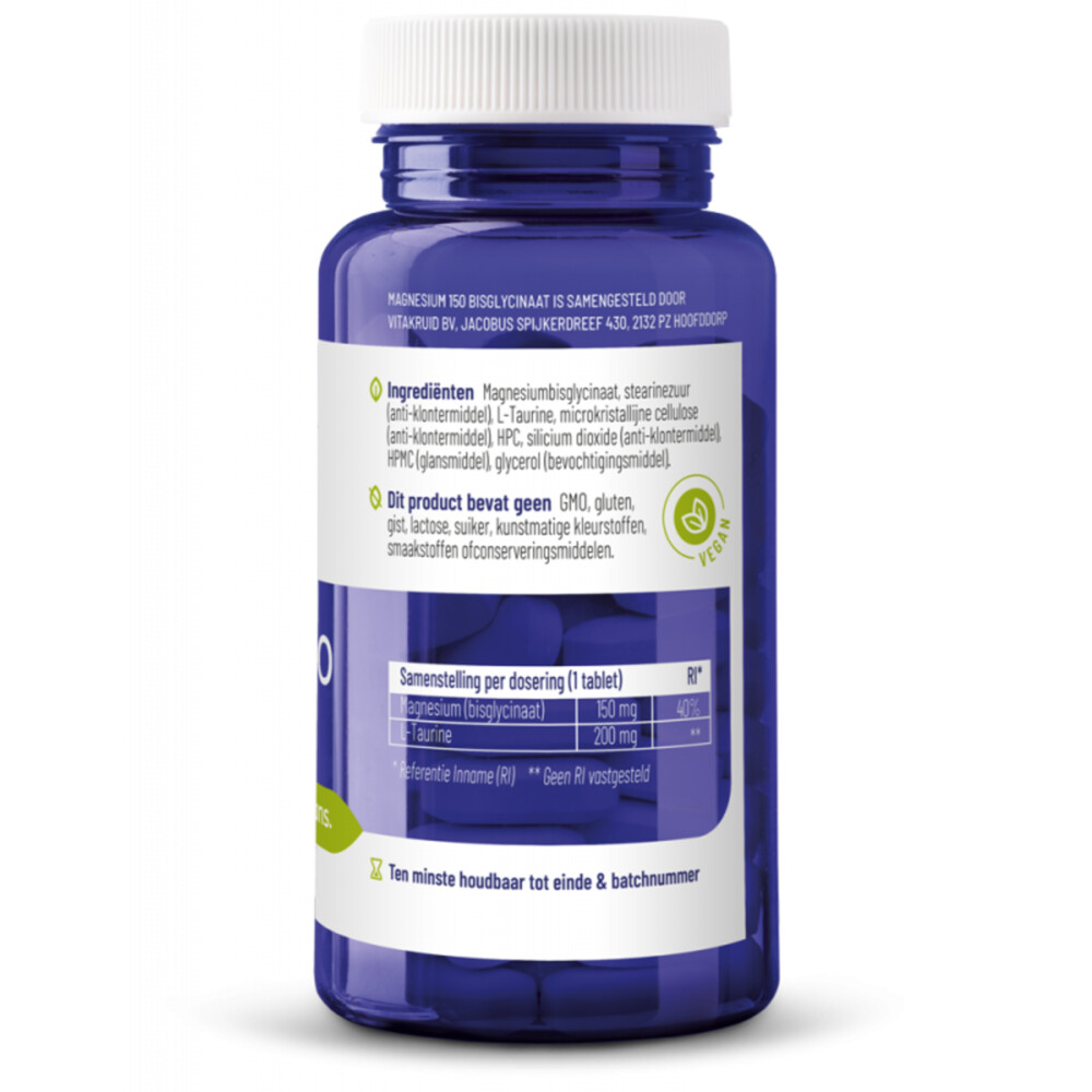 Vitakruid Magnesium 150 Bisglycinaat 90 tabletten