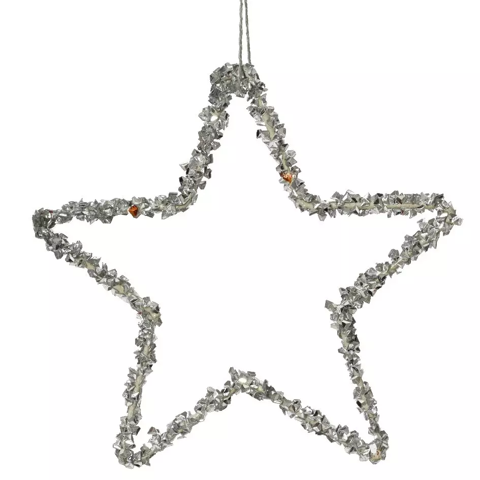 Etoile de Noël à suspendre (H15 cm) Gily Argent