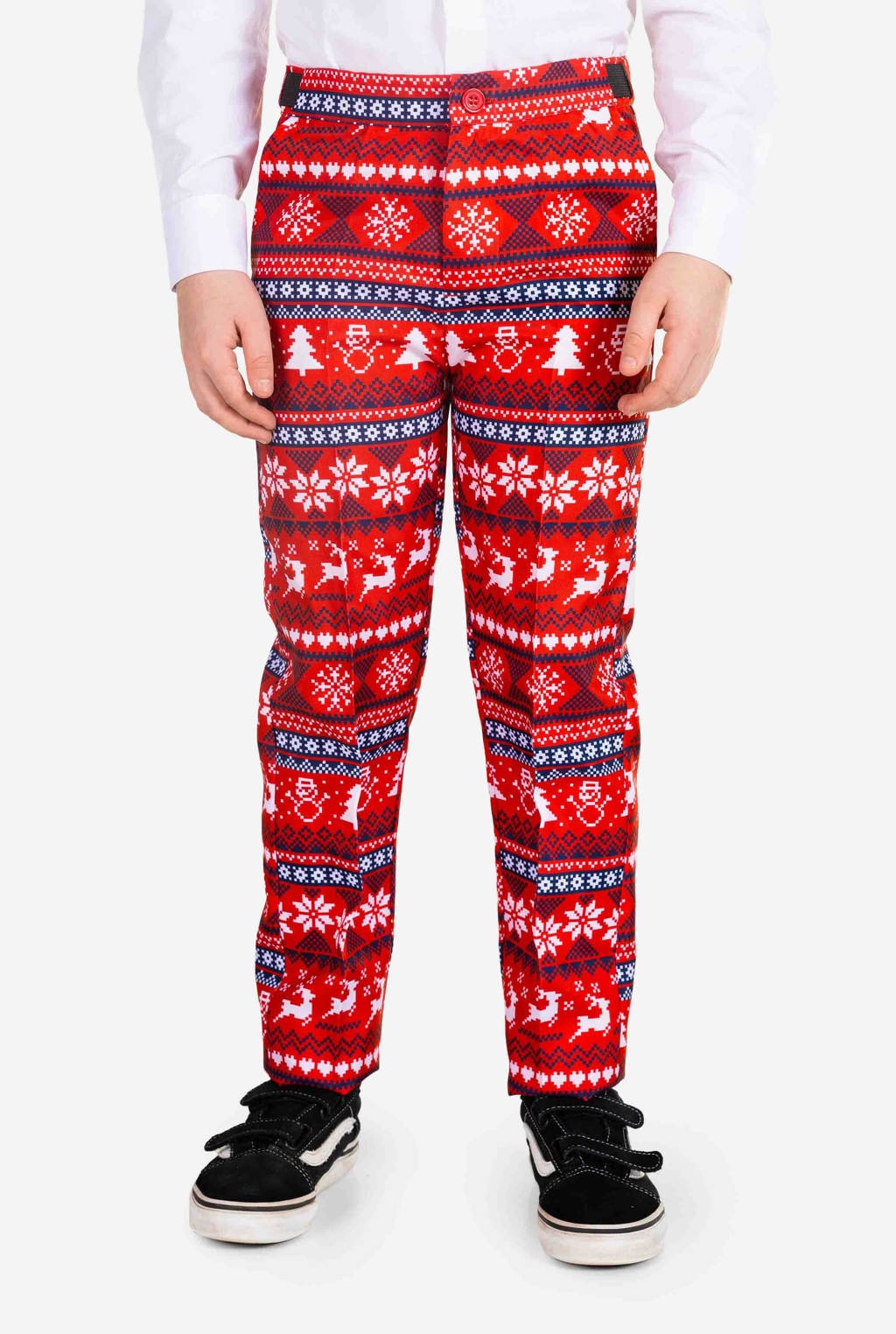 Suitmeister kostuum Nordic Pixel Red met all over print rood/multicolor