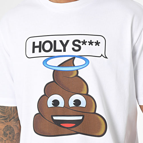 Tee Shirt Oversize Large Holy Blanc