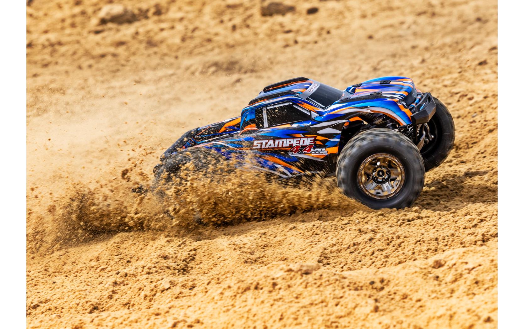Monster Truck Stampede 4x4 VXL Orange, ARTR, 1:10<br>Robuster 4WD Brushless Monstertruck