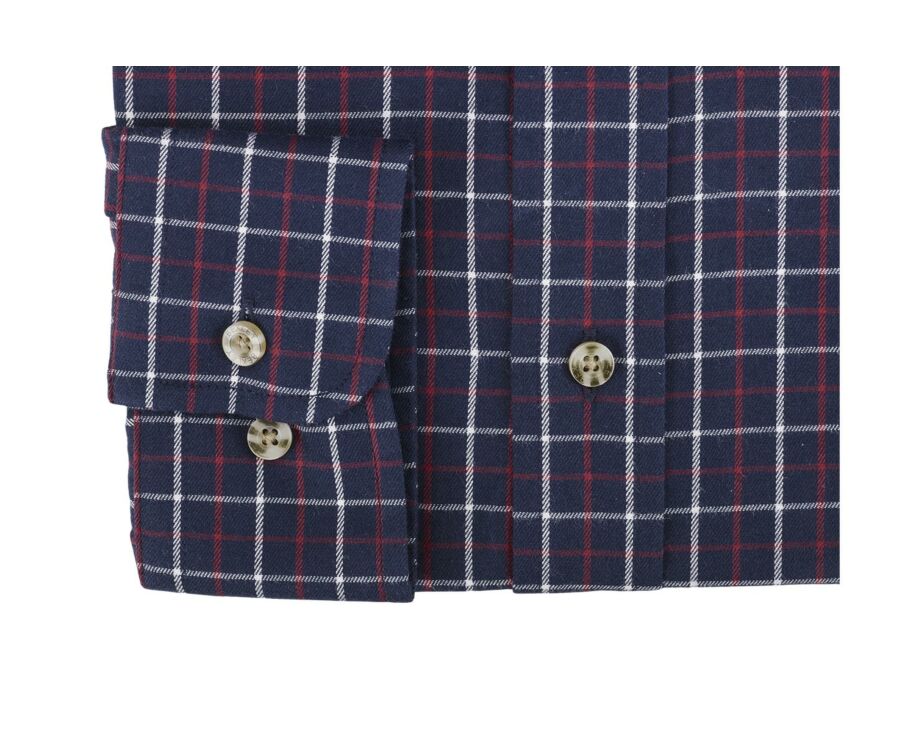 Chemise flanelle carreaux blancs et rouges - LINDSAY