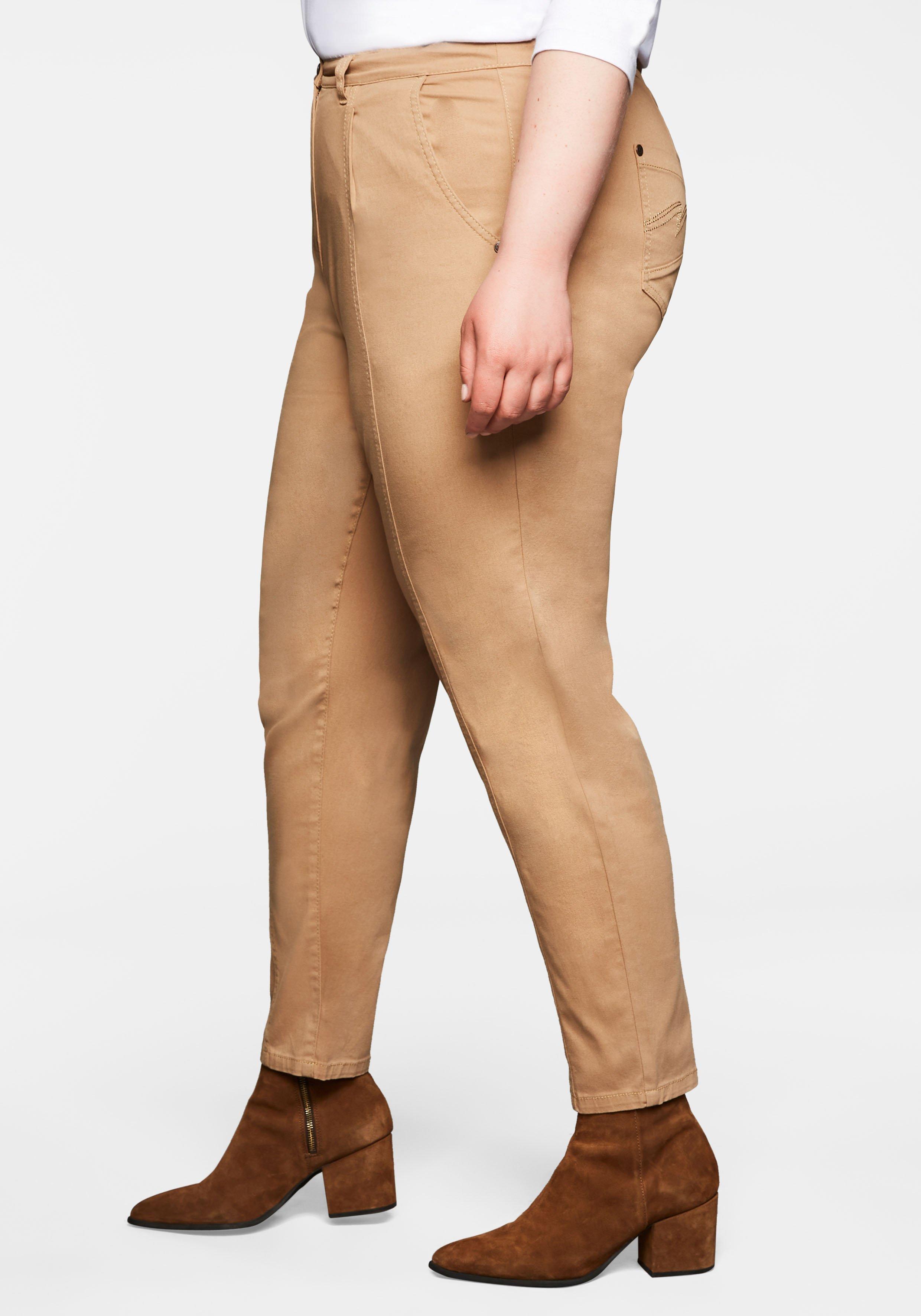 Hose OLIVIA mit High-Waist-Bund und Naht vorn