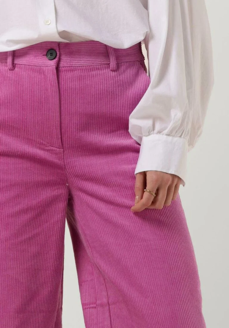 CO\\'COUTURE roze co'couture wijde broek flash corduroy pants