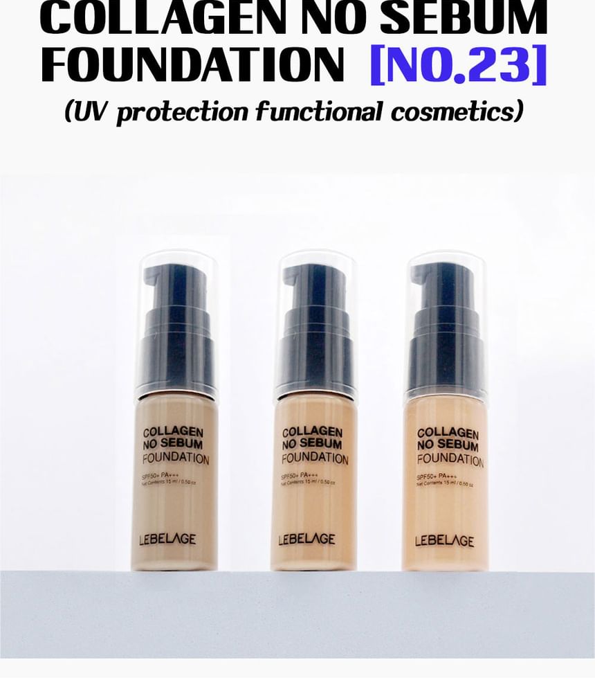 LEBELAGE - Collagen No Sebum Foundation Mini - 3 kleuren