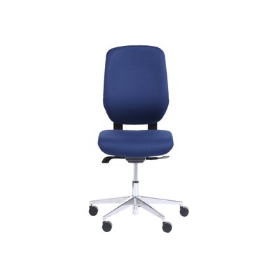 Fauteuil de bureau ROMEO - accoudoirs en option - bleu, base alu