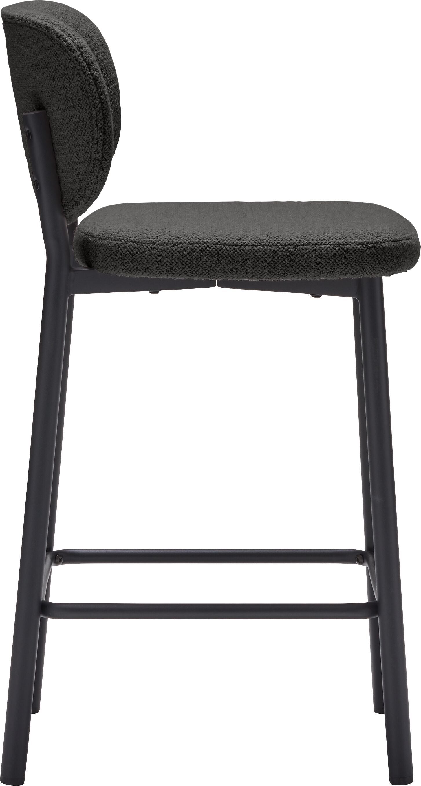 NIVES Barhocker - Anthrazit / B: 42.0 cm x T: 50.5 cm x H: 93.0 cm