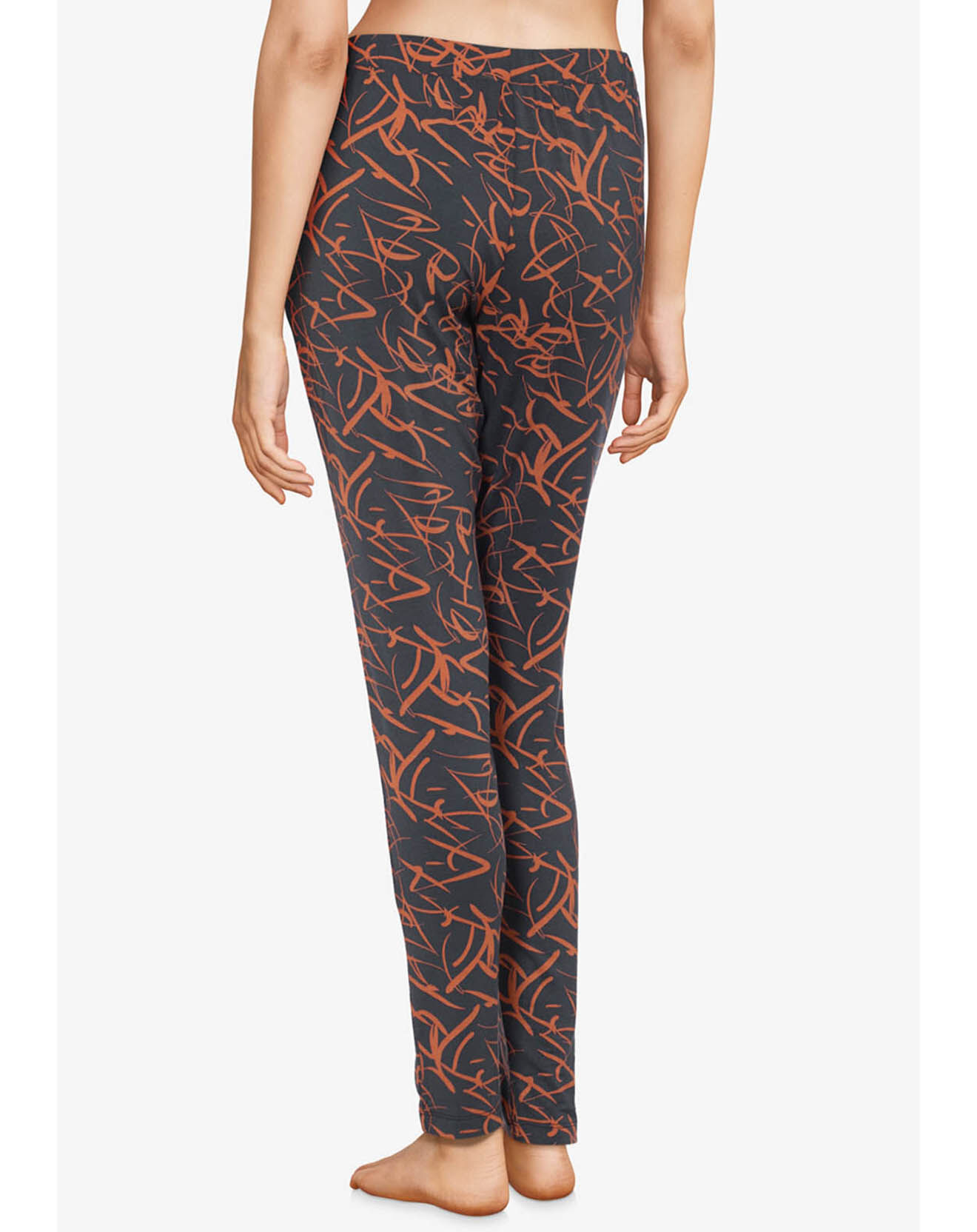 Femilet Pantalon de pyjama Volcano imprimé noir/orange