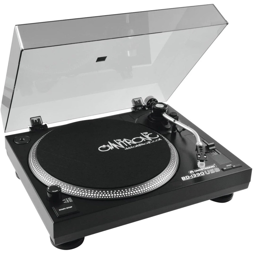 Omnitronic BD-1390 USB draaitafel zwart