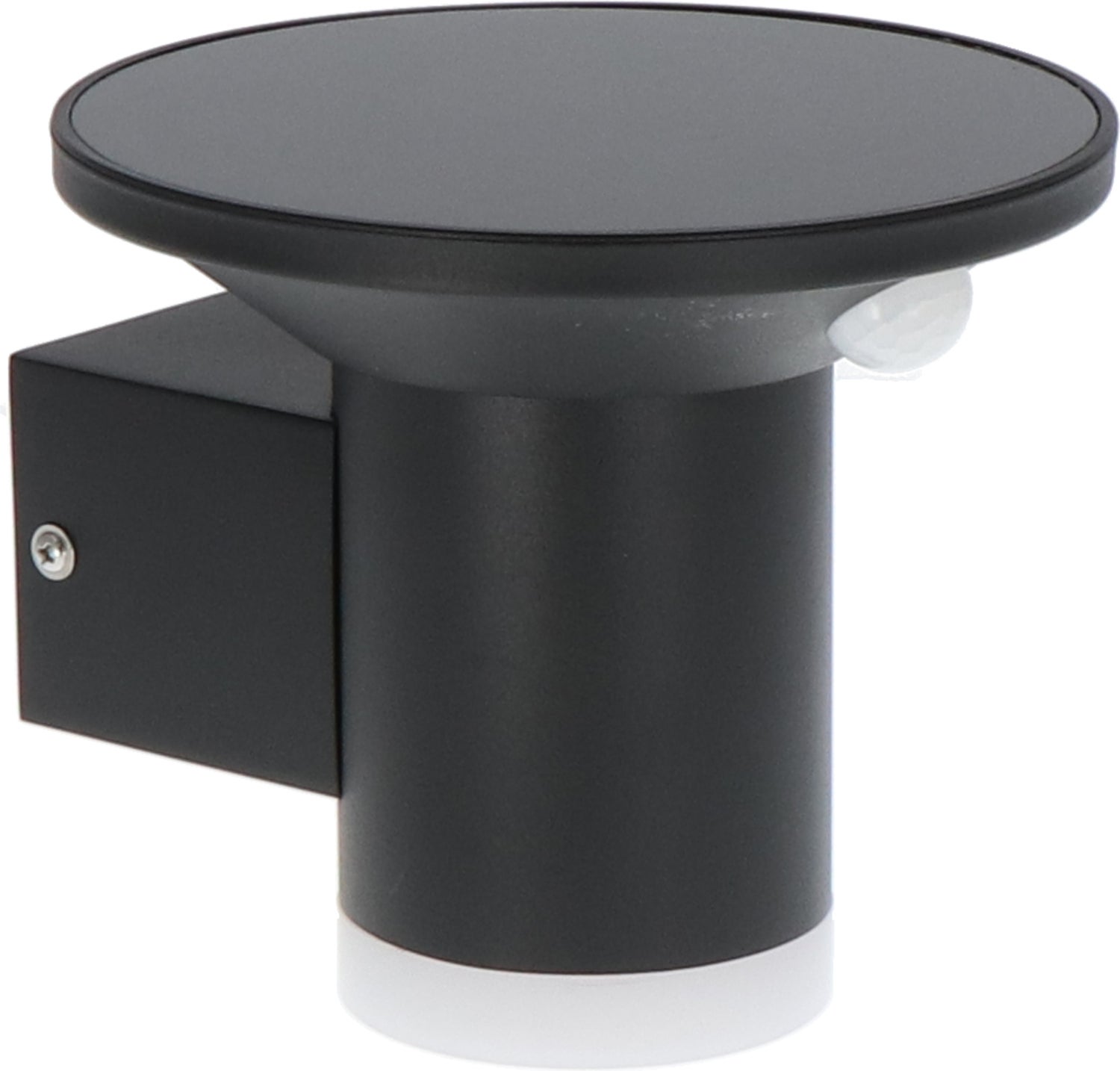 Intratuin LED solar wandlamp Ty zwart D 16 x H 14,2 cm