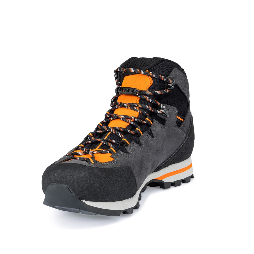 Hanwag MAKRA LIGHT GTX - Chaussures randonné Homme asphalt/orange