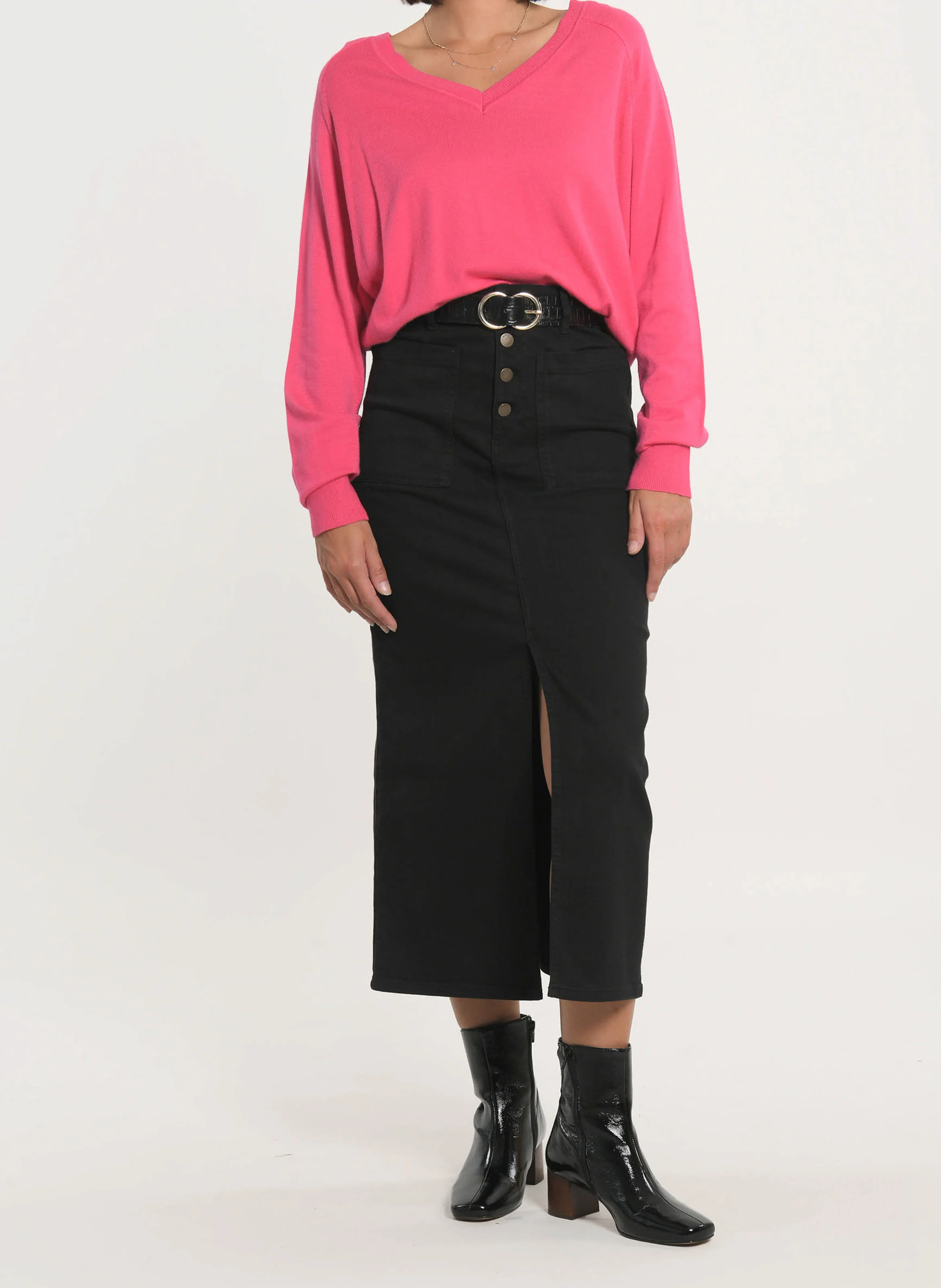 NOLWENN - Pull ample en maille | Rose