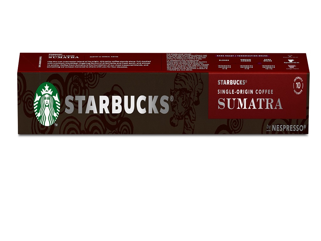 CÁPSULAS STARBUCKS COMPATÍVEL NESPRESSO CAFÉ SUMATRA 10UN