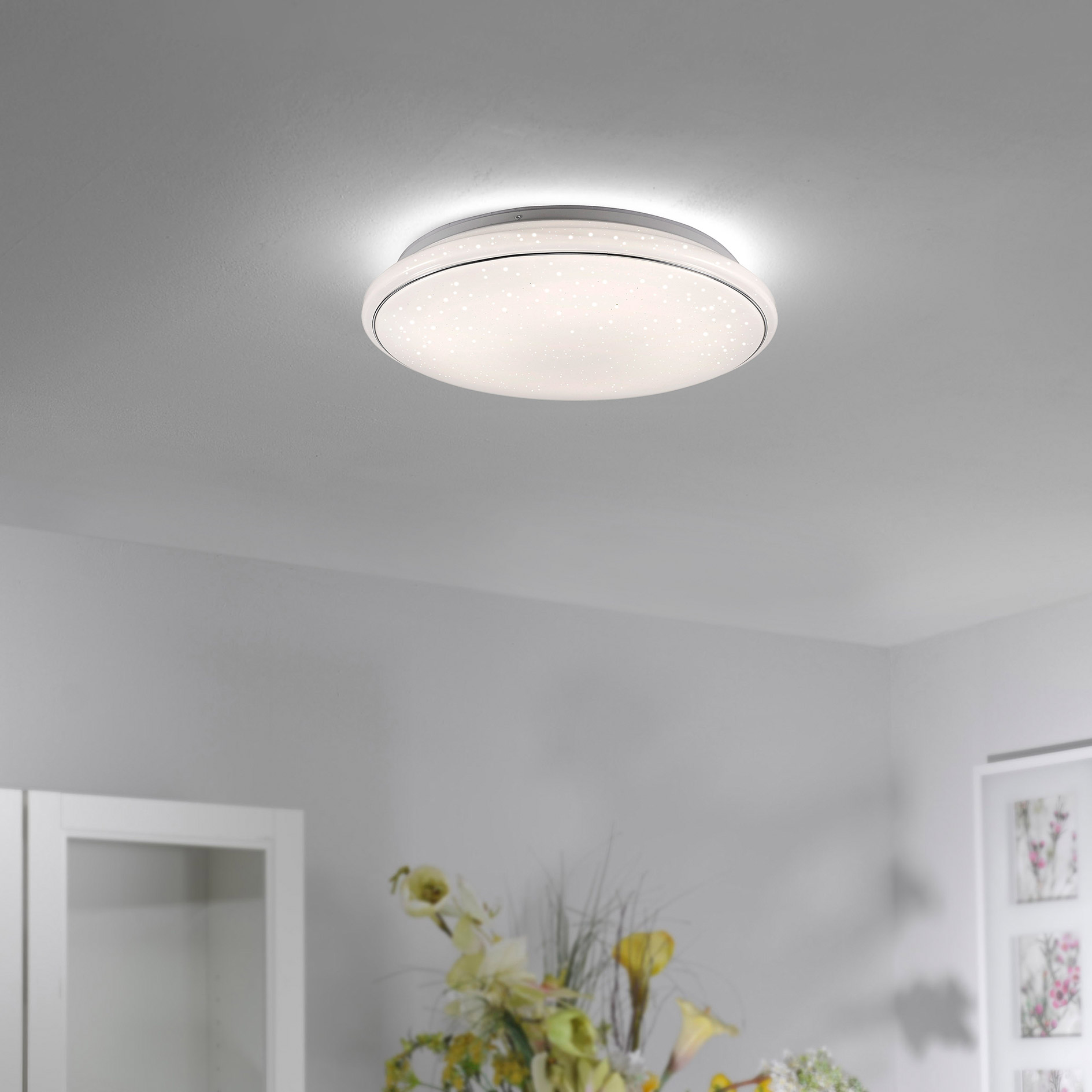 LED-Deckenleuchte - weiß - Stern-Effekt - Ø 44 cm