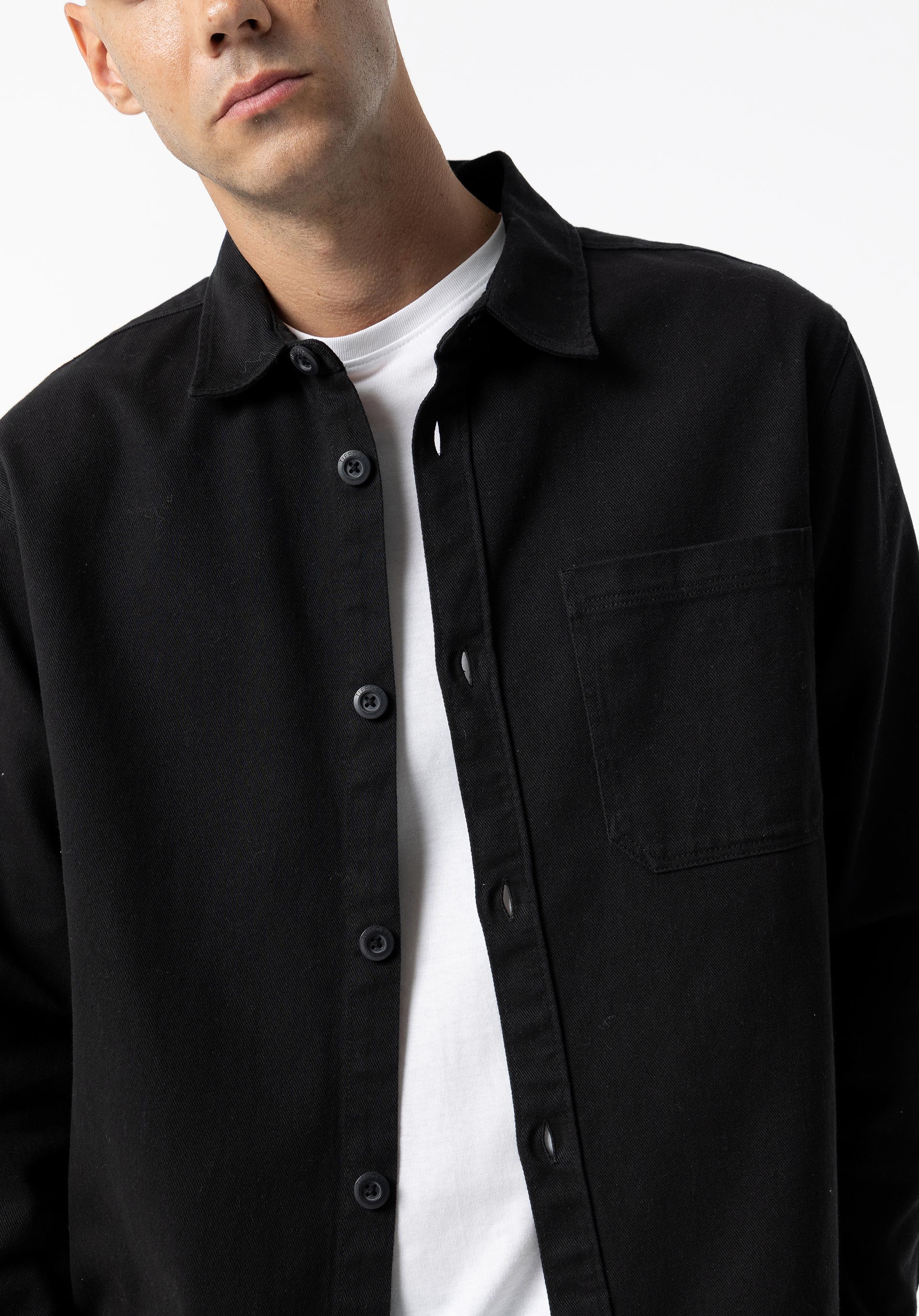 Camisa Overshirt Twill com Bolso