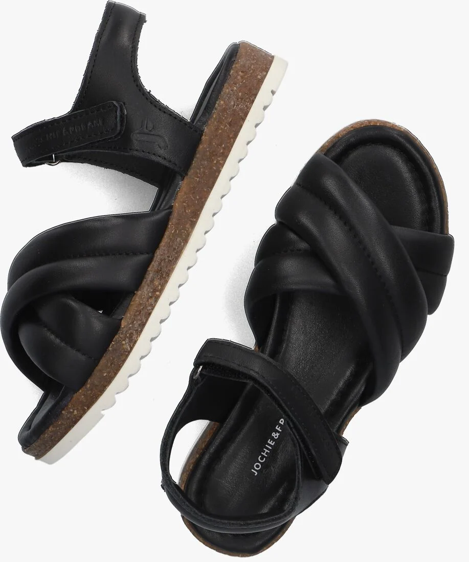 JOCHIE & FREAKS zwarte jochie & freaks sandalen blossom