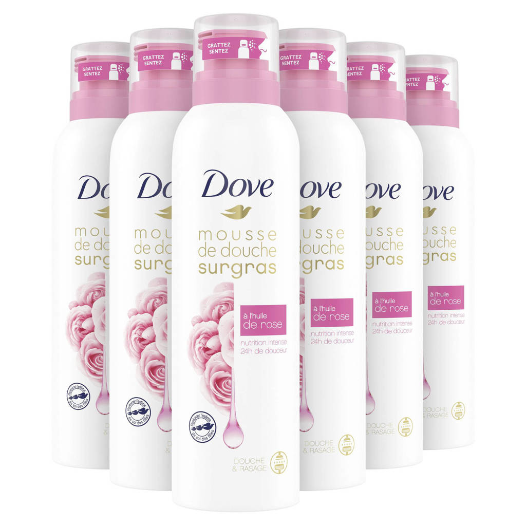 Zachte huid & luxe gevoelRose Oil doucheschuim - 6 x 200 ml
