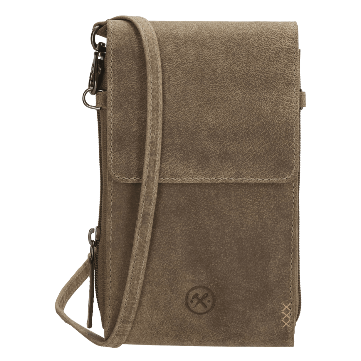 Hide & Stitches Idaho Telefoontasje Donkerzand
