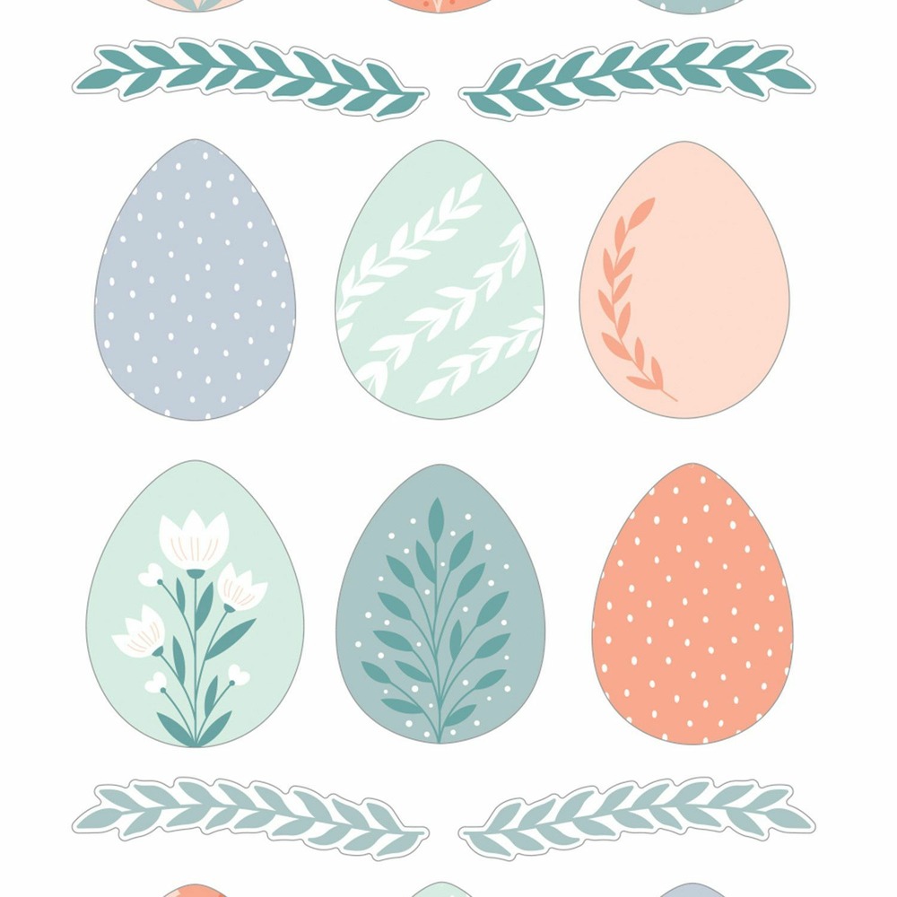 Lot stickers 3d lapins / oeufs