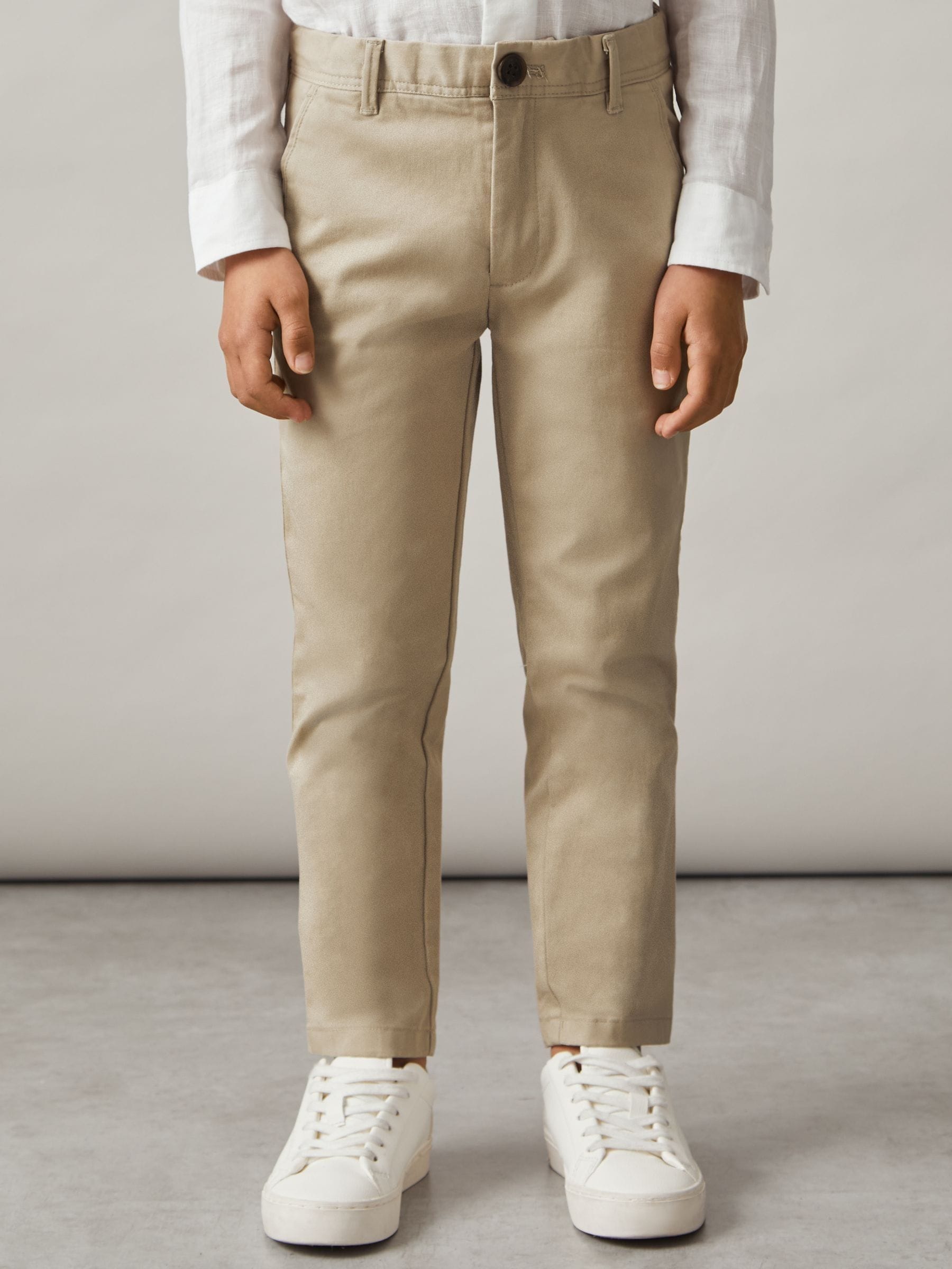 Pastelgeel - Reiss Pitch slim-fit casual chino